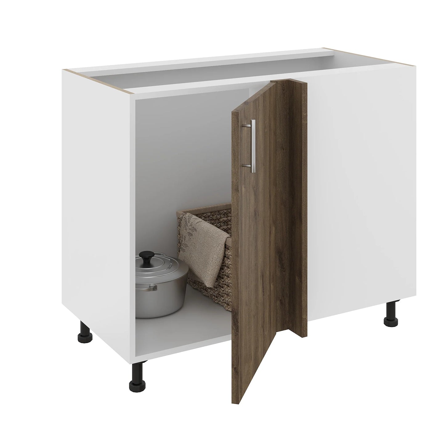 Corp Baza haaus Colt Karo, Stejar Bronz/Alb, 98 x 50 x 80 cm