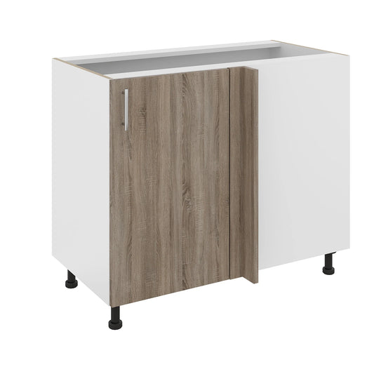 Corp Baza haaus Colt Karo, Stejar Somona Inchis/Alb, 98 x 50 x 80 cm