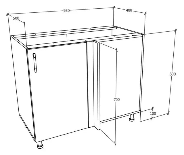 Corp Baza haaus Colt Karo, Stejar Bronz/Alb, 98 x 50 x 80 cm
