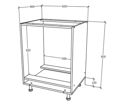 Corp haaus Cuptor Karo, Gri Lucios/Alb, MDF, 60 x 50 x 80 cm