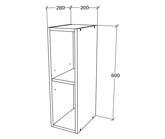 Corp Superior haaus Karo, O Polita, Alb, 20 x 28 x 60 cm
