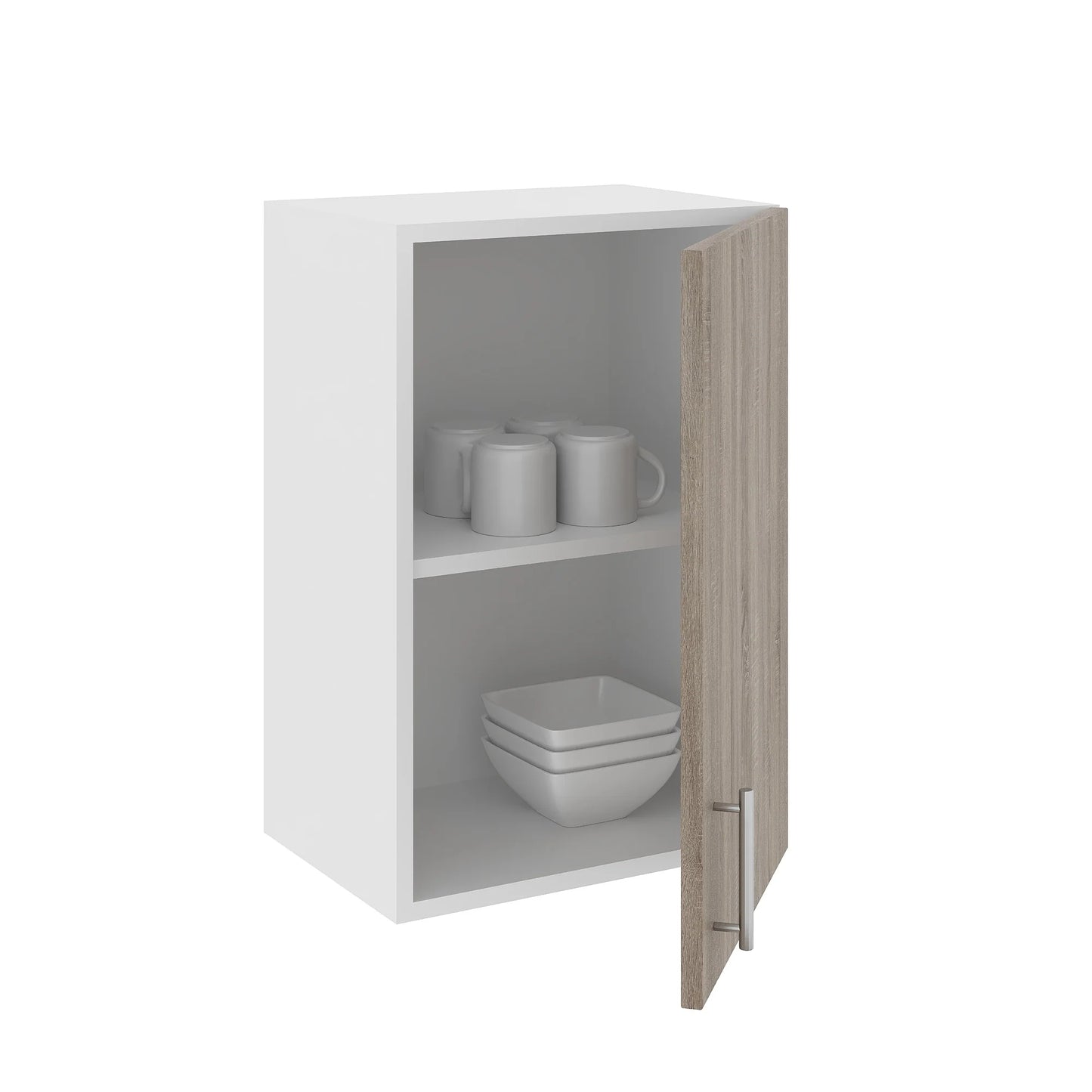 Corp Superior haaus Karo, 1 Usa, Stejar Sonoma Inchis/Alb, 40 x 30 x 60 cm