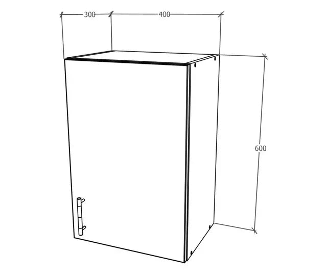 Corp Superior haaus Karo, 1 Usa, Lemn Natural/Alb, 40 x 30 x 60 cm
