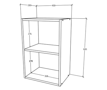 Corp Superior haaus Karo, 1 Usa, Lemn Natural/Alb, 40 x 30 x 60 cm