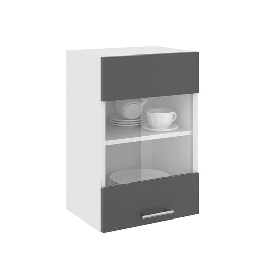Corp Superior haaus Karo, O Usa, cu sticla, Antracit/Alb, 40 x 30 x 60 cm