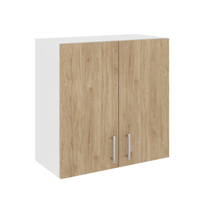 Corp Superior haaus Karo, 2 Usi, Lemn Natural/Alb, 60 x 30 x 60 cm
