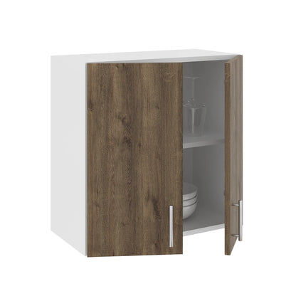 Corp Superior haaus Karo, 2 Usi, Stejar Bronz/Alb, 60 x 30 x 60 cm