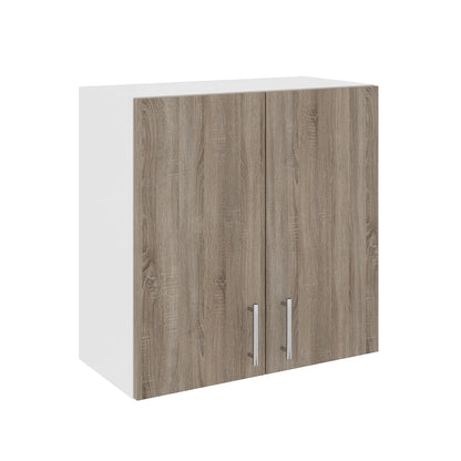 Corp Superior haaus Karo, 2 Usi, Stejar Sonoma Inchis/Alb, 60 x 30 x 60 cm