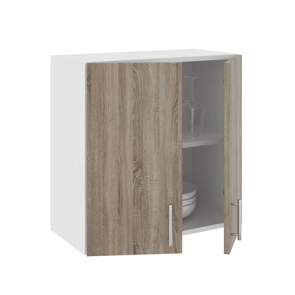Corp Superior haaus Karo, 2 Usi, Stejar Sonoma Inchis/Alb, 60 x 30 x 60 cm