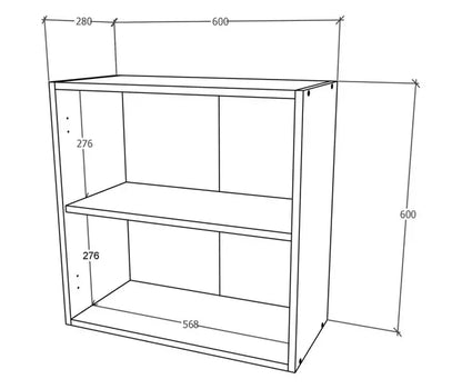 Corp Superior haaus Karo, 2 Usi, Antracit/Alb, 60 x 30 x 60 cm