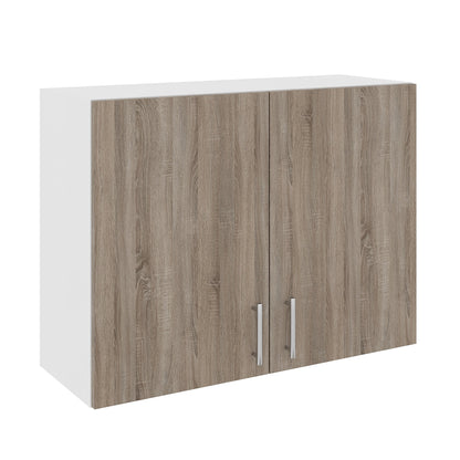 Corp Superior haaus Karo, 2 Usi, Stejar Sonoma Inchis/Alb, 80 x 30 x 60 cm