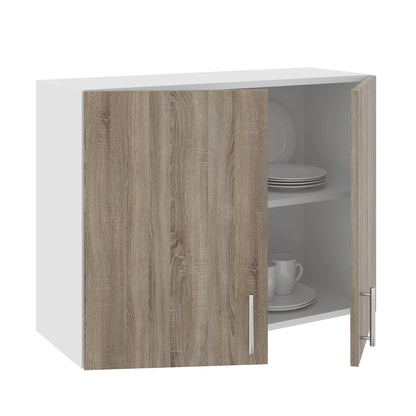Corp Superior haaus Karo, 2 Usi, Stejar Sonoma Inchis/Alb, 80 x 30 x 60 cm