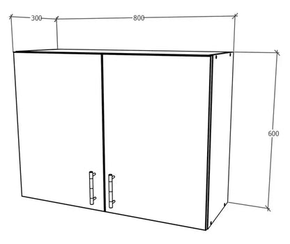 Corp Superior haaus Karo, 2 Usi, Alb, 80 x 30 x 60 cm
