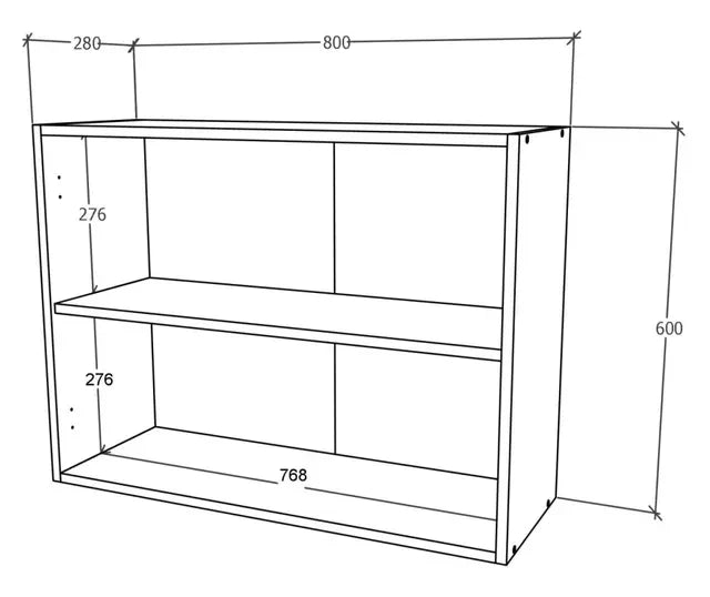 Corp Superior haaus Karo, 2 Usi, Alb, 80 x 30 x 60 cm