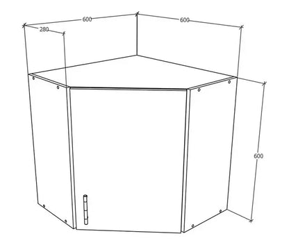Corp Superior haaus Colt Karo, Stejar Somona Inchis/Alb, 60 x 60 x 60 cm