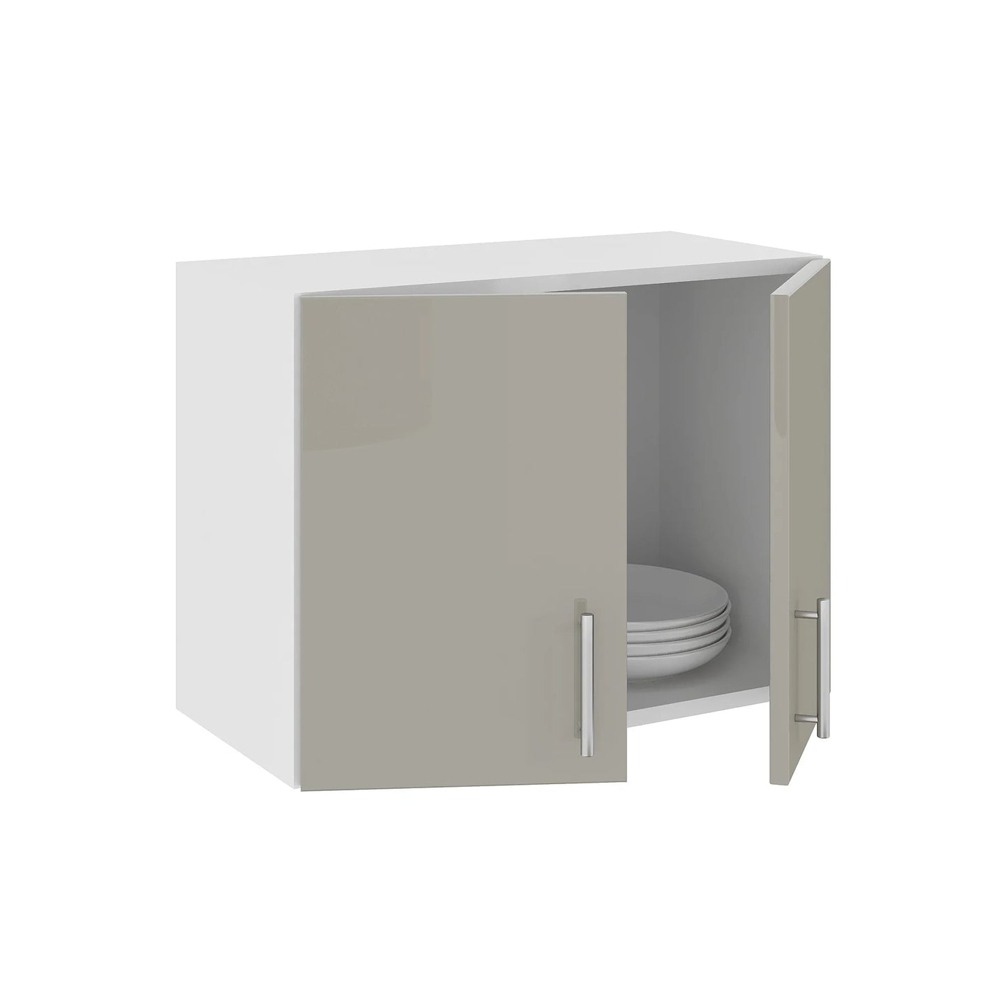 Corp Superior haaus Hota Karo, Gri Lucios/Alb, MDF, 60 x 30 x 45 cm