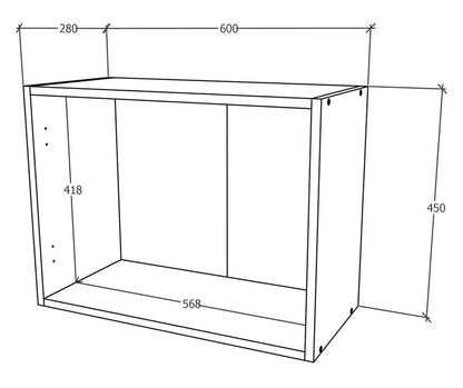 Corp Superior Hota haaus Karo, Stejar Sonoma Inchis/Alb, 60 x 30 x 45 cm