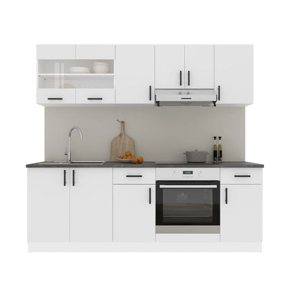 Set Bucatarie haaus Karo V13, Alb, Blat Thermo 28 mm, L 220 cm