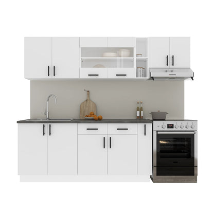 Set Bucatarie haaus Karo V16, Alb, Blat Thermo 28 mm, L 240 cm
