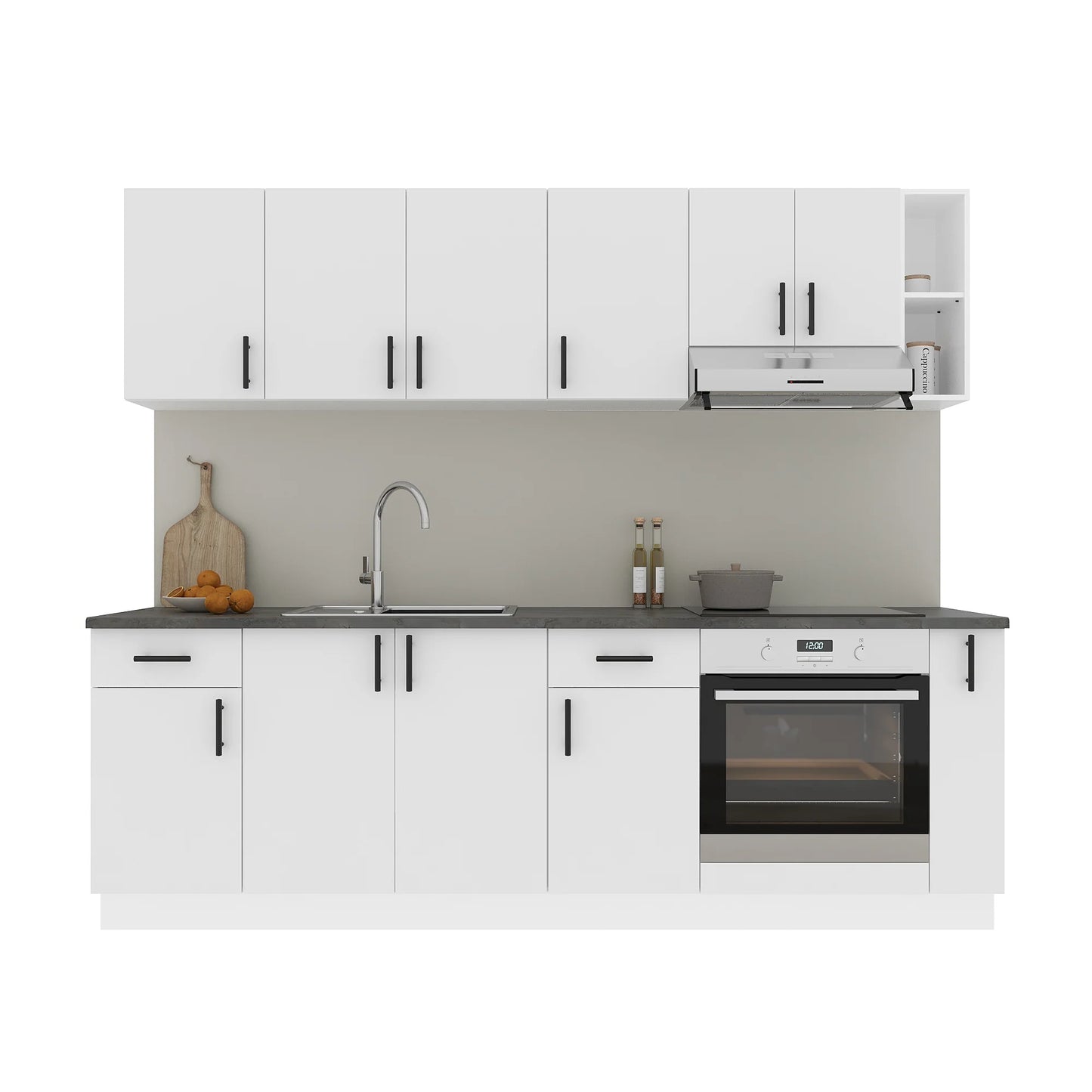 Set Bucatarie haaus Karo V17, Alb, Blat Thermo 28 mm, L 240 cm