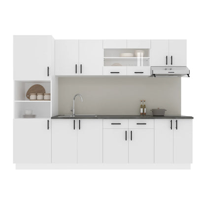 Set Bucatarie haaus Karo V23, Alb, Blat Thermo 28 mm, L 280 cm
