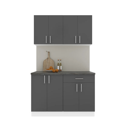 Set Bucatarie haaus Karo V2, Antracit/Alb, Blat Thermo 28 mm, L 120 cm