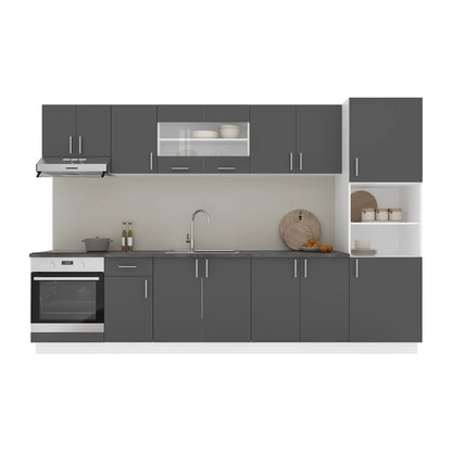 Set Bucatarie haaus Karo V30, Antracit/Alb, Blat Thermo 28 mm, L 320 cm