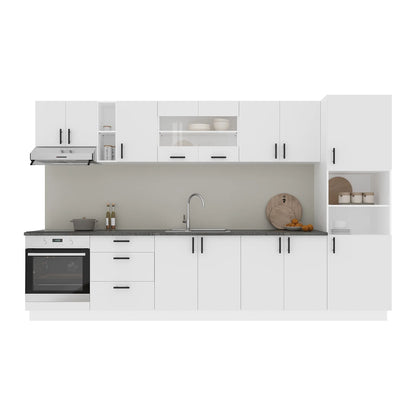 Set Bucatarie haaus Karo V31, Alb, Blat Thermo 28 mm, L 340 cm