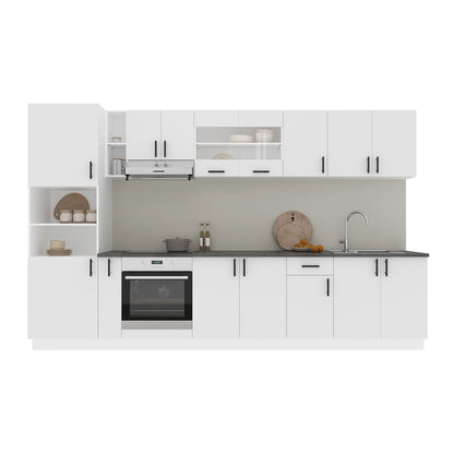 Set Bucatarie haaus Karo V33, Alb, Blat Thermo 28 mm, L 340 cm