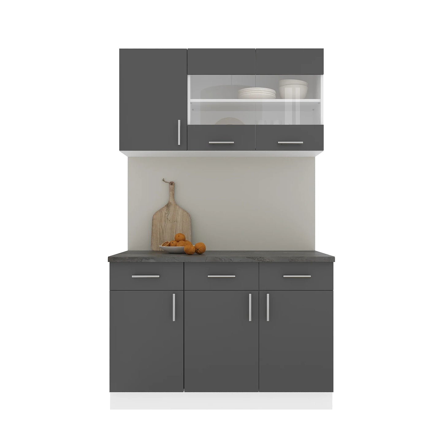 Set Bucatarie haaus Karo V3, Antracit/Alb, Blat Thermo 28 mm, L 120 cm