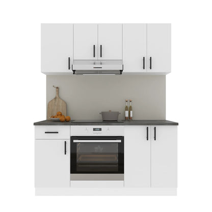 Set Bucatarie haaus Karo V6, Alb, Blat Thermo 28 mm, L 160 cm