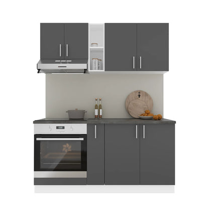 Set Bucatarie haaus Karo V7, Antracit/Alb, Blat Thermo 28 mm, L 160 cm