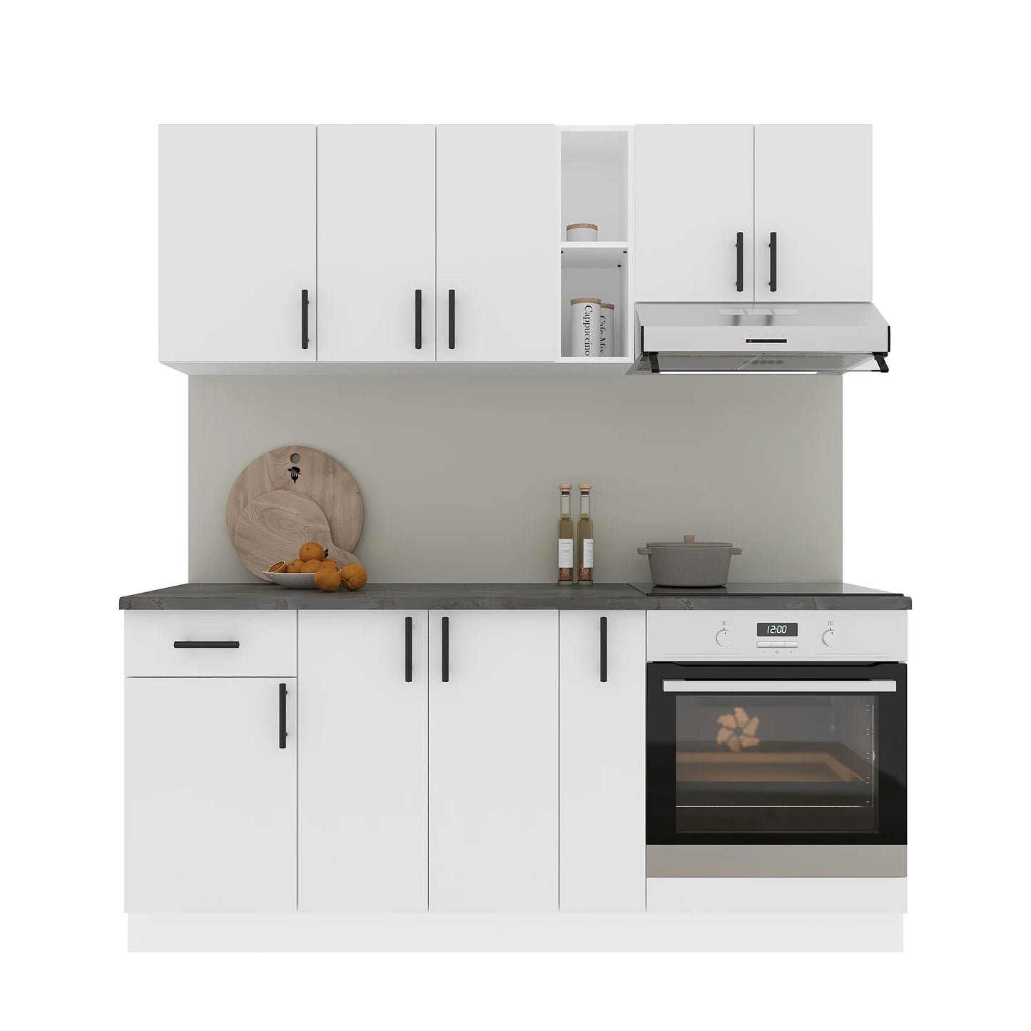 Set Bucatarie haaus Karo V9, Alb, Blat Thermo 28 mm, L 180 cm