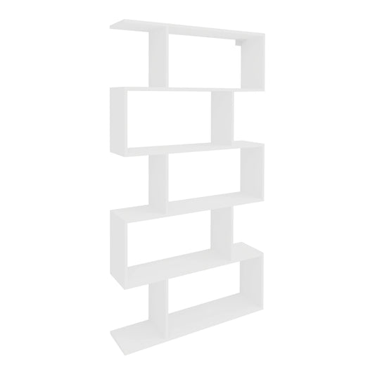 Biblioteca haaus Kimo, 5 Casete, Alb, 90 x 20 x 160 cm