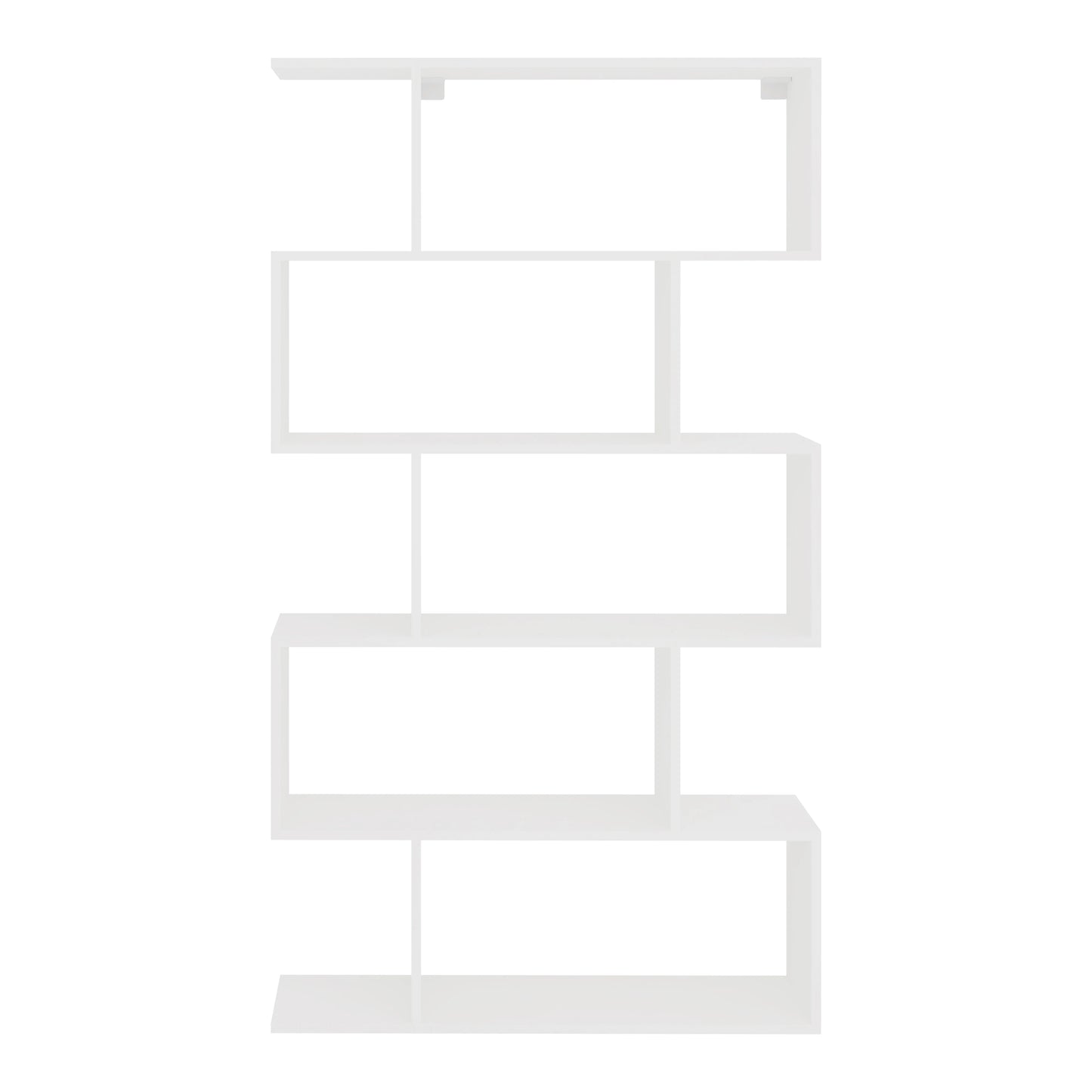 Biblioteca haaus Kimo, 5 Casete, Alb, 90 x 20 x 160 cm