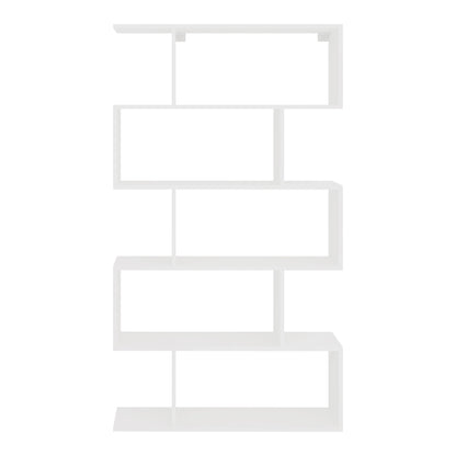 Biblioteca haaus Kimo, 5 Casete, Alb, 90 x 20 x 160 cm