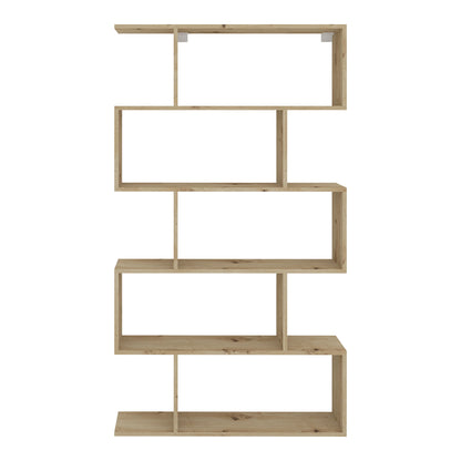 Biblioteca haaus Kimo, 5 Casete, Stejar Artisan, 90 x 20 x 160 cm