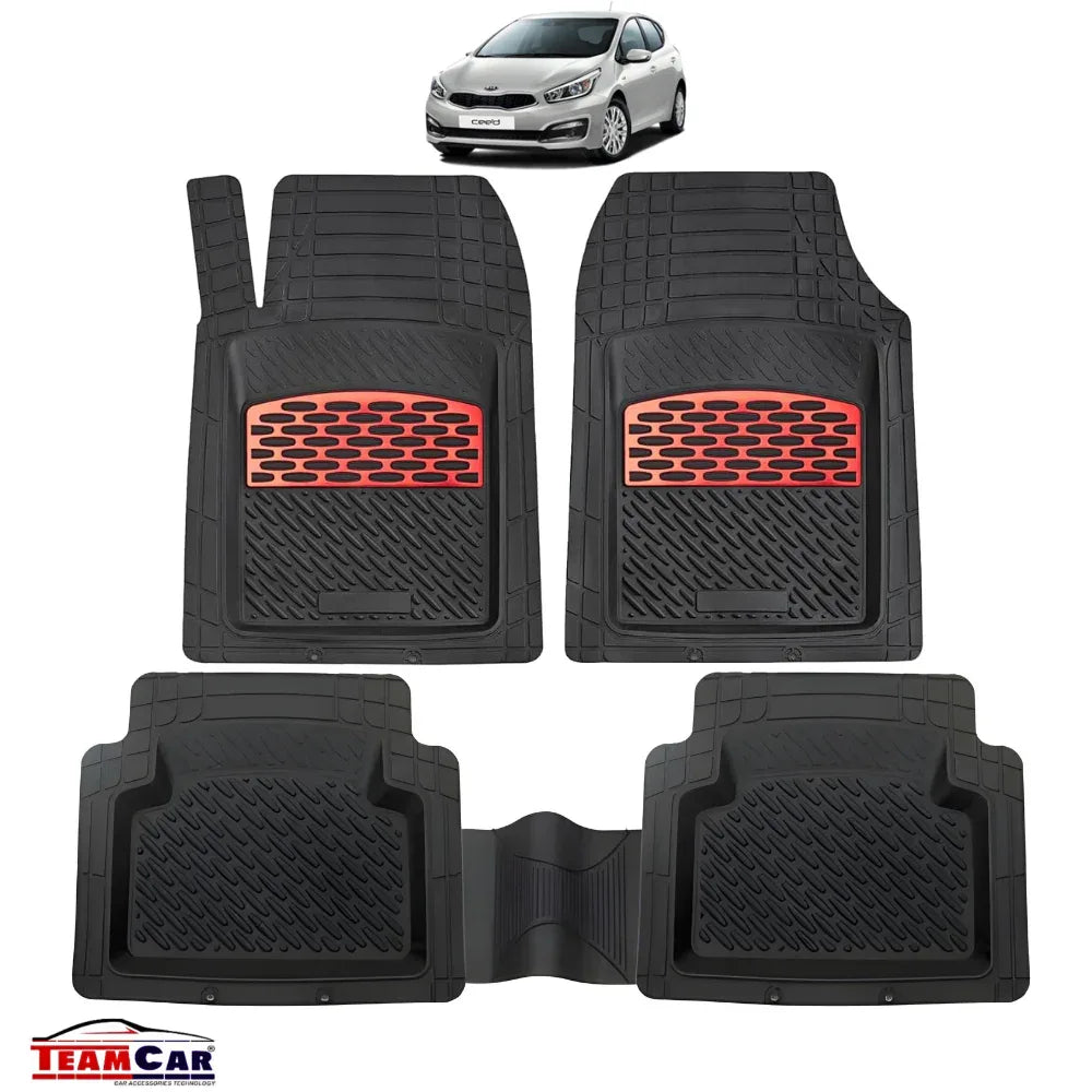 Kia Ceed II Covorase Auto TeamCar® Tip Tavita Compatibile (2012–2018) Red - 221.ro