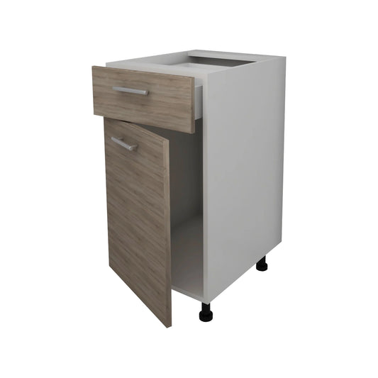 Corp Baza Lecce, 1 Sertar, 1 Usa, Stejar Sonoma Inchis/Alb, 40 x 50 x 80 cm