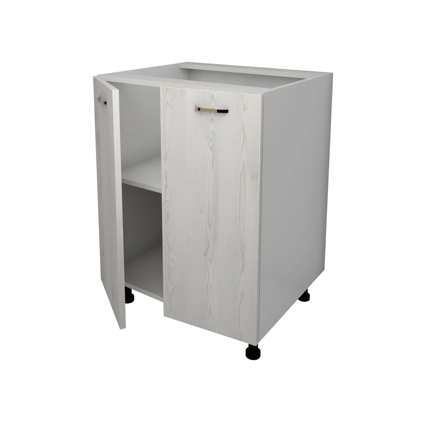 Corp Baza Lecce, 2 Usi, Pin Alb/Alb, 60 x 50 x 80 cm