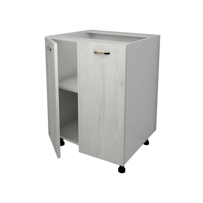 Corp Baza Lecce, 2 Usi, Pin Alb/Alb, 60 x 50 x 80 cm
