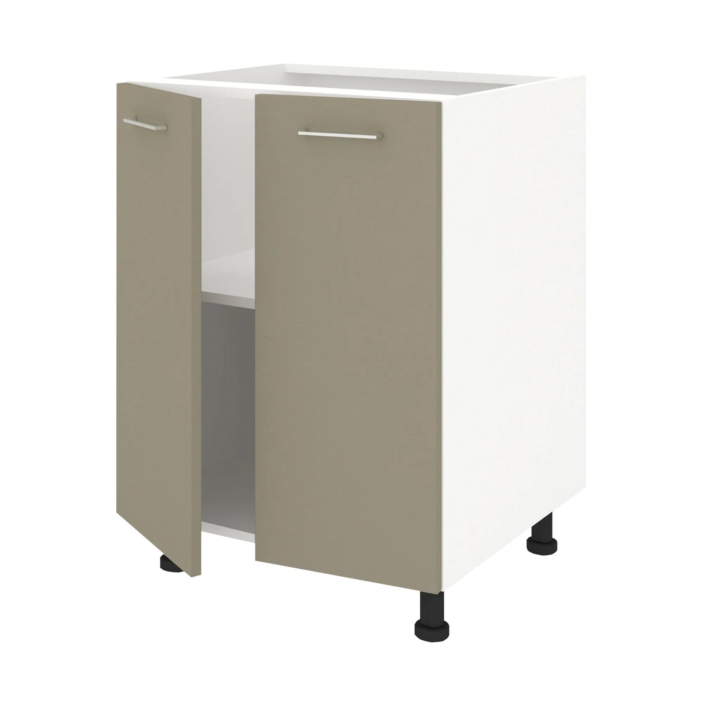 Corp Baza Lecce, 2 Usi, Taupe/Alb, 60 x 50 x 80 cm