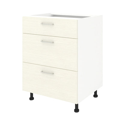 Corp Baza Lecce, 3 Sertare, Larice/Alb, 60 x 50 x 80 cm