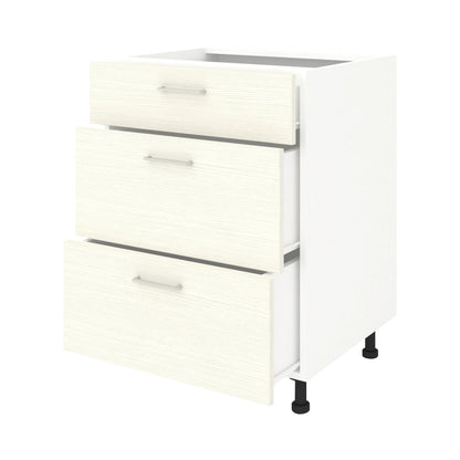 Corp Baza Lecce, 3 Sertare, Larice/Alb, 60 x 50 x 80 cm
