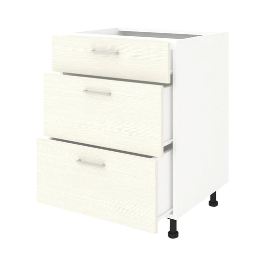 Corp Baza Lecce, 3 Sertare, Larice/Alb, 60 x 50 x 80 cm