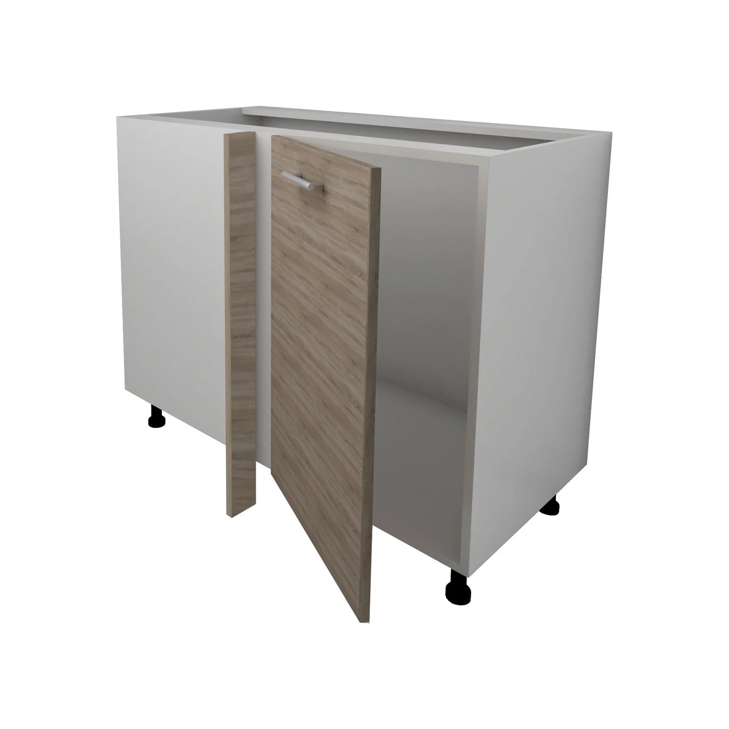 Corp Baza Colt Lecce, Stejar Sonoma Inchis/Alb, 98 x 50 x 80 cm