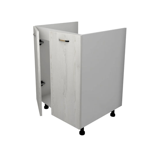 Corp Masca Chiuveta Lecce, 2 Usi, Pin Alb/Alb, 60 x 50 x 80 cm