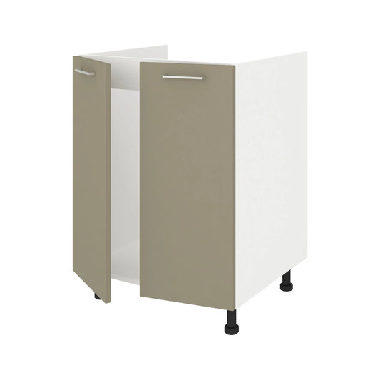 Corp Masca Chiuveta Lecce, 2 Usi, Taupe/Alb, 60 x 50 x 80 cm