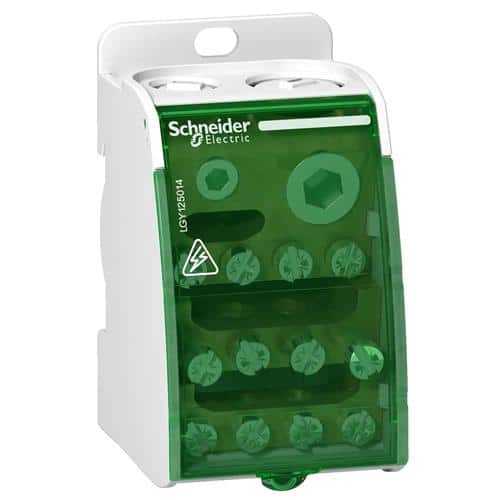 Repartitor etajat cu șurub, 1P 160A 13 găuri, Schneider, gri / LGY116013