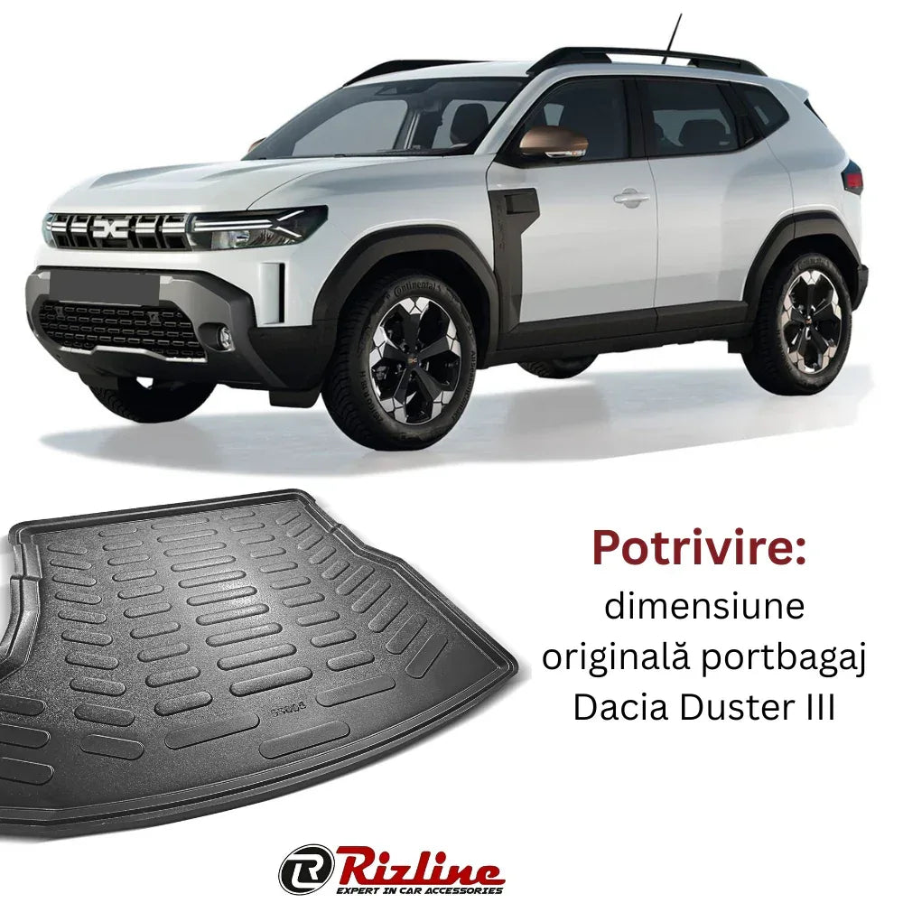 Covoras Rizline Portbagaj Dacia Duster III 4X4, 2023+ Tavita din Cauciuc - 221.ro